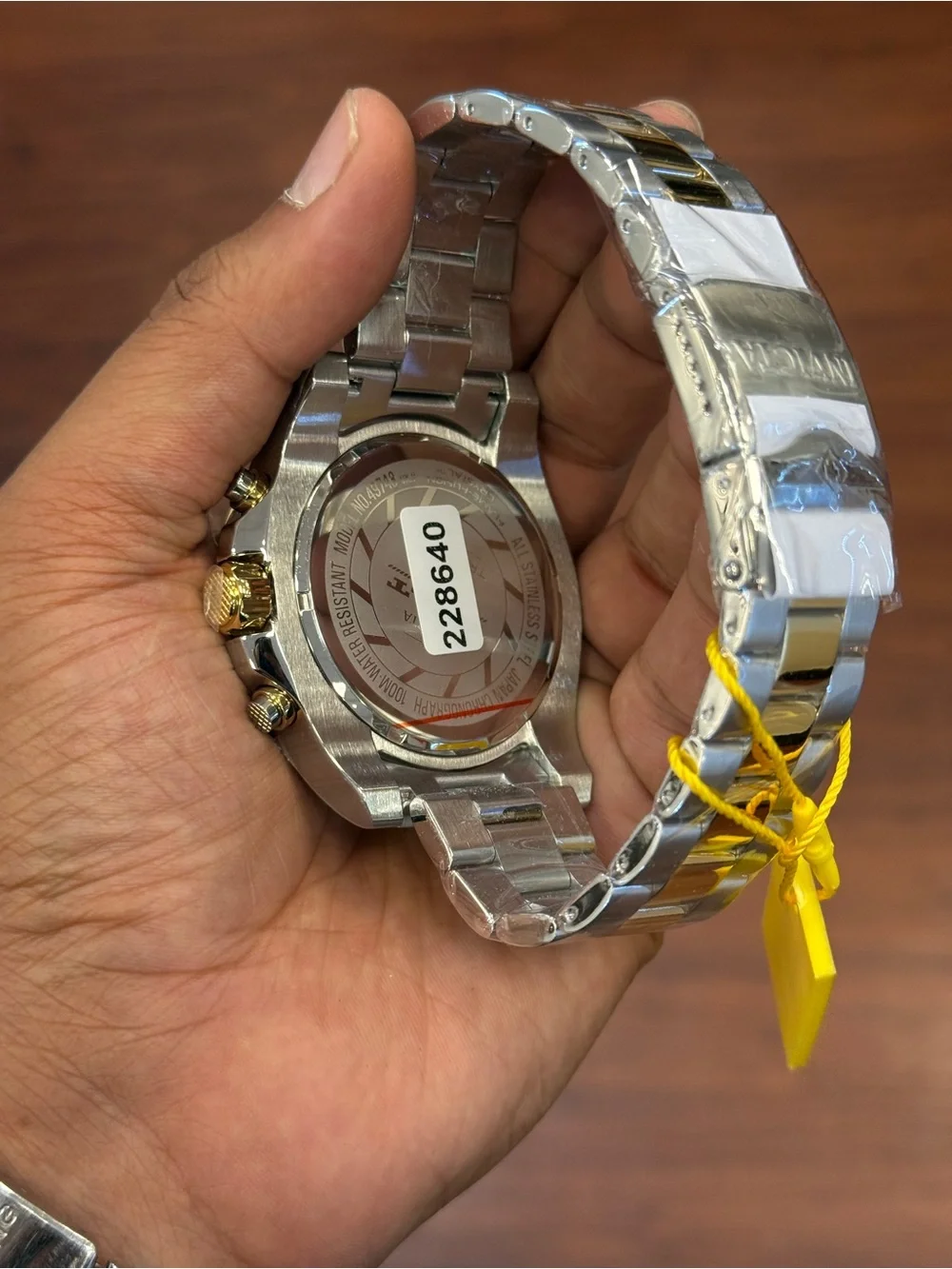 Invicta bolt men’s Two-Tone Gold and Silver Chronograph Watch with Gray Dial